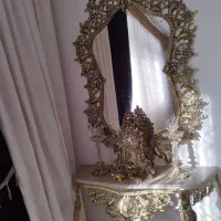 آینه و کنسول روکش برنز|بوفه، ویترین، کنسول|سنندج, |دیوار