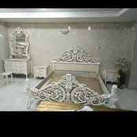 تخت خواب دو نفره چوب راش نو نو