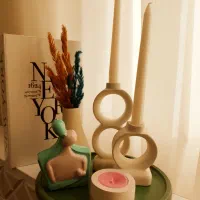 ترکیب سنگ و شمع|صنایع دستی و سایر لوازم تزئینی|اشتهارد, |دیوار