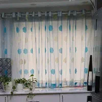 پرده آبی حریر شاین راه راه