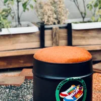 پاف فلزی بشکه ای - طرح و رنگ انتخابی شما