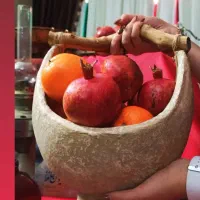 ظرف دسته چوبی پاپیه ماشه