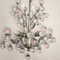 دو عدد لوستر زیبا (گوی کریستالی)