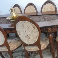 میز غذا خوری چوب راش ۸ نفره
