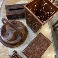 مجموعه چوبی (هندی پاکستانی) دست ساز کنده کاری زیبا