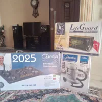 یک عدد گاز صفحه ای یک عدد جارو برقی و توستر