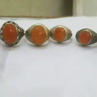 انگشتر عقیق طبیعی اصل نقره قدیمی اما نو