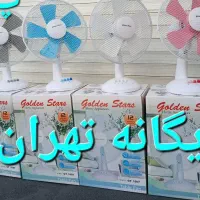 پنکه رومیزی رنگی سفید مشکی آبی صورتی گلدنgolden