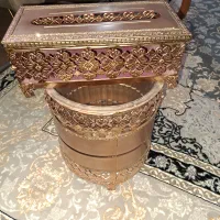 سطل آشغال و جا دستمال کاغذی