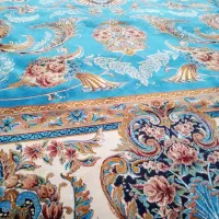 فرش ۹ متری آبی درباری، طرح ابریشم برند تافته کاشان|فرش|تهران, قیطریه|دیوار