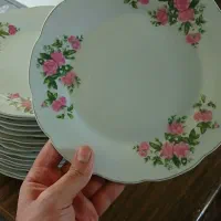 بشقاب گل سرخ قدیمی