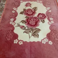 پتو صورتی دونفره و سبز خاجی دولا