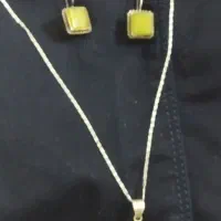 گردنبند با گوشواره نقره