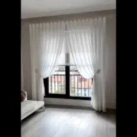 پرده حریر با پشت پرده ای و ۲و میله اصلی