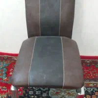 صندلی چرم وپایه استیل