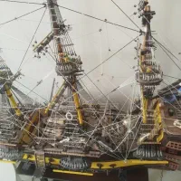 کشتی دست ساز چوبی کلکسیونی