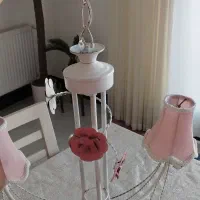 لوستر فرفروژه سفید|لوستر و چراغ آویز|ساری, |دیوار