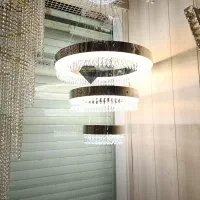 لوستر الماس.مدل آلتین (سازه استیل میرور).AC light|لوستر و چراغ آویز|تهران, سنگلج (شاپور)|دیوار