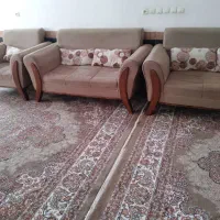 یک دست مبل ‌۷ نفرە دست دوم با یک دراور کشوی|مبلمان خانگی و میز عسلی|سرپل ذهاب, |دیوار