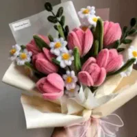 ساخت گل ربانی و پیپ پاکنی(مخملی)|گل مصنوعی|یزد, |دیوار