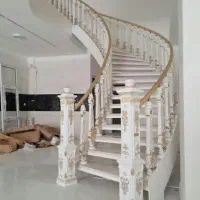 نرده استیل نرده چوب نرده پلیمری. تخته کف پله