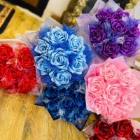 دسته گل روبانی