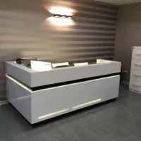 میزپیشخوان منشی/کانترلابی مطب/صندلی چرخدارچرم