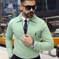 پیراهن نیم زیپ مردانه