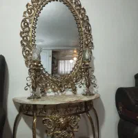 اینه کنسول برنز با شمعدونی برنز