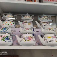 کتری قوری لعابی شیردار کتری و قوری