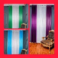 پرده آماده حریر های رنگی ارزان به همراه هدیه