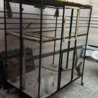 قفس بزرگ چرخدار دوطبقه سگ و گربه مرغ کبوتر مرغ عشق