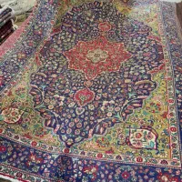 فرش ۶ متری تبریز ریزبافت سرمه ای