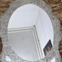آینه چراغ مینا کاری نقره
