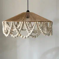 روشنایی لوستر رافیا