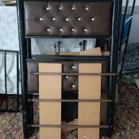 تخت دوطبقه آهنی سالم با تشک|تخت و سرویس خواب|کردکوی, |دیوار