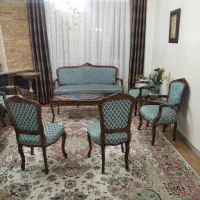 مبلمان استیل نه نفره و میز نهارخوری 8 نفره