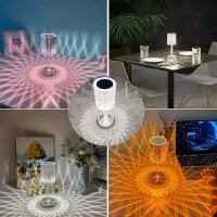 چراغ رومیزی مدل جام کریستالی|چراغ خواب و آباژور|تبریز, |دیوار