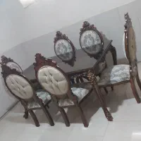 میز ناهار خوری چوبی ۶نفره  (تمام راش)|میز و صندلی غذاخوری|تهران, یافت آباد جنوبی|دیوار