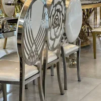 صندلی فلزی پشت cnc/تالار باغ رستوران