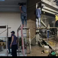تعمیرجک پارکینگ درشیشه ای اتومات کرکره برقی ریلی