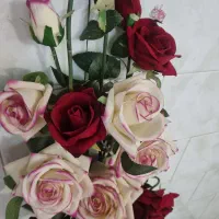 ۱۴ شاخه گل رز|گل مصنوعی|میانه, |دیوار