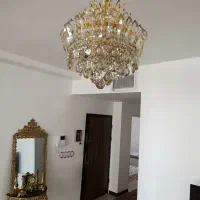 لوستر کریستال نباتی طلایی|لوستر و چراغ آویز|کرمانشاه, |دیوار