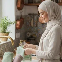 حوله نخی و پارچه ابگیری دو لایه فوق ضخیم|سفره، حوله، دستمال آشپزخانه|قم, شهرک قدس|دیوار