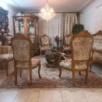 مبل ۹نفرسلطنتی کرم طلایی