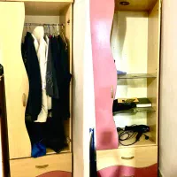 کمدآویز لباس همراه کشو و کتابخانه