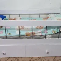 تخت خواب کشو دار گهواره ای بچه|تخت و صندلی بچه|میانه, |دیوار