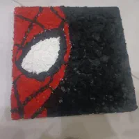 نقاشی برجسته روی بوم نقاشی طرح مرد عنکبوتی