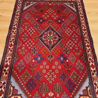 قالیچه دستباف کرک میمه زمینه لاکی|فرش|تهران, اکباتان|دیوار