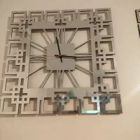 ساعت دیواری رنگ نقره ای مدل آیینه آیی|ساعت دیواری و تزئینی|تهران, خاوران|دیوار